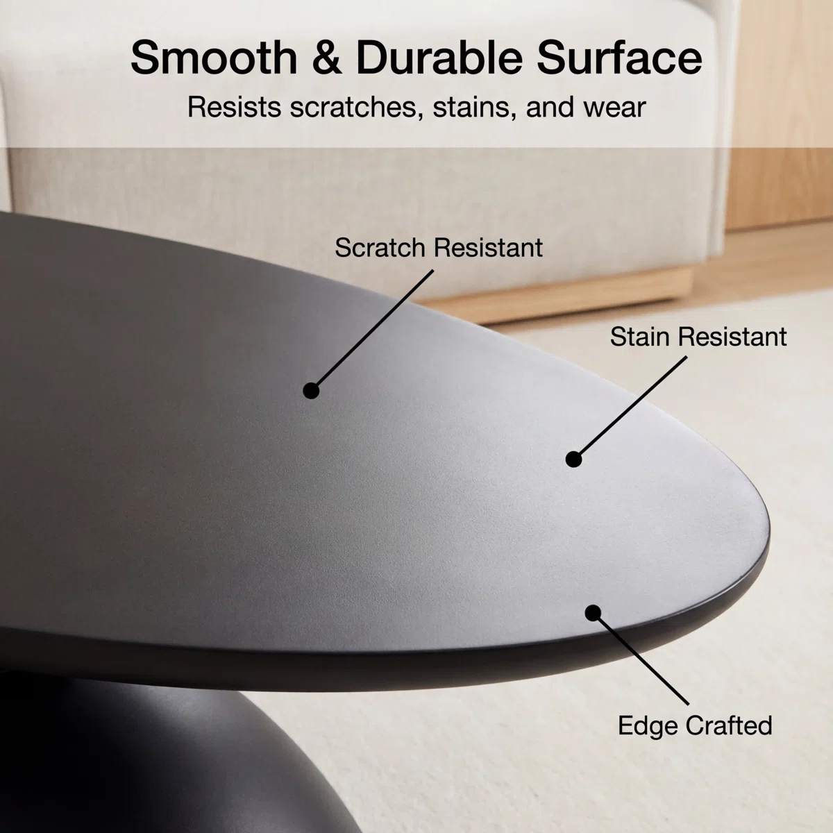 The Zenith Stone Oval Coffee Table is a sculptural centerpiece inspired by Tibetan stone-stacking rituals, symbolizing harmony and good fortune