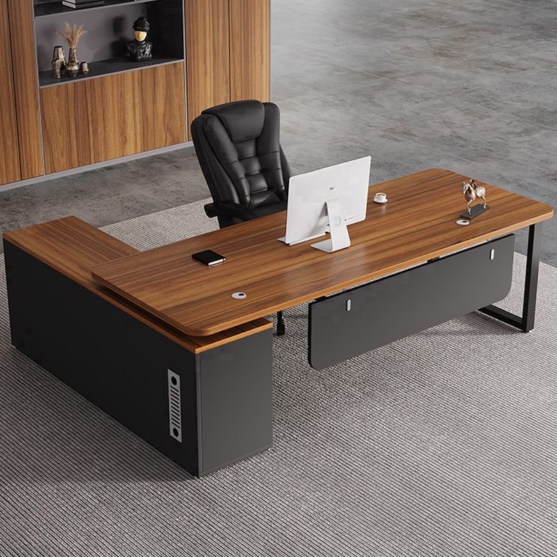 The ErgoPro L-Shaped Computer Workstation combines sleek modern design with practical features for professionals, gamers, and home office setups