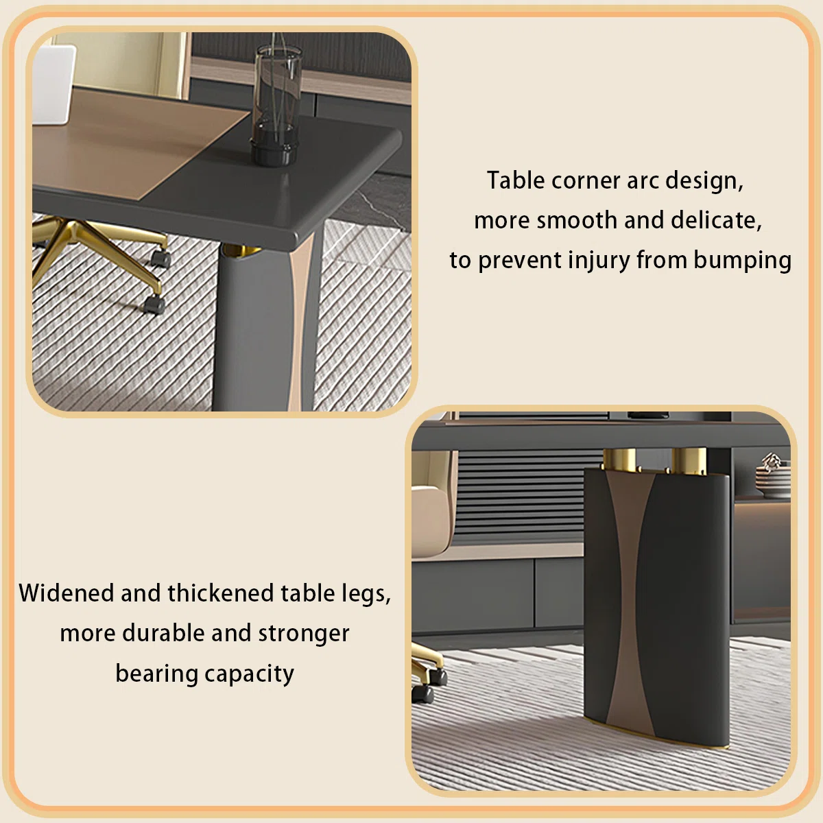 Liora Executive Office Desk with storage cabinet