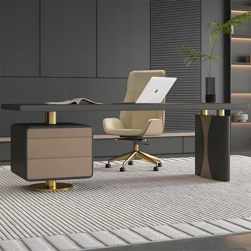 Liora Executive Office Desk with storage cabinet