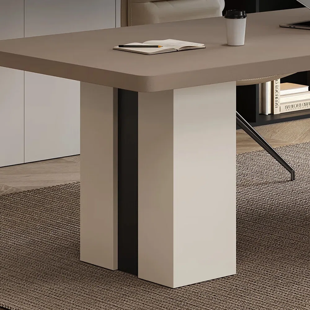 Nordica Minimalist Writing Desk with sintered stone top