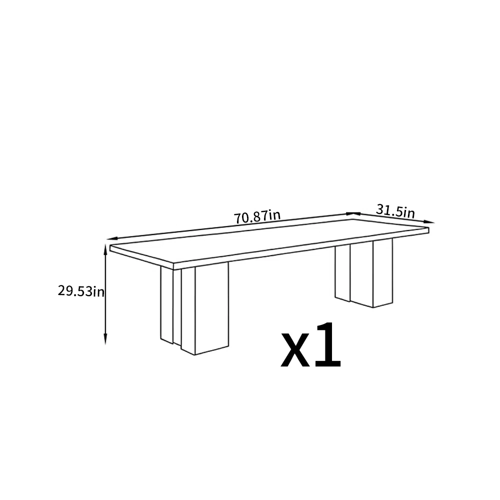 Nordica Minimalist Writing Desk with sintered stone top