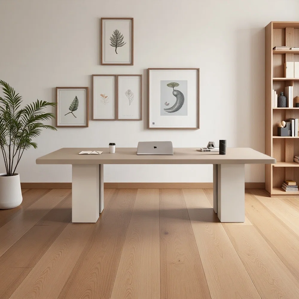 Nordica Minimalist Writing Desk with sintered stone top