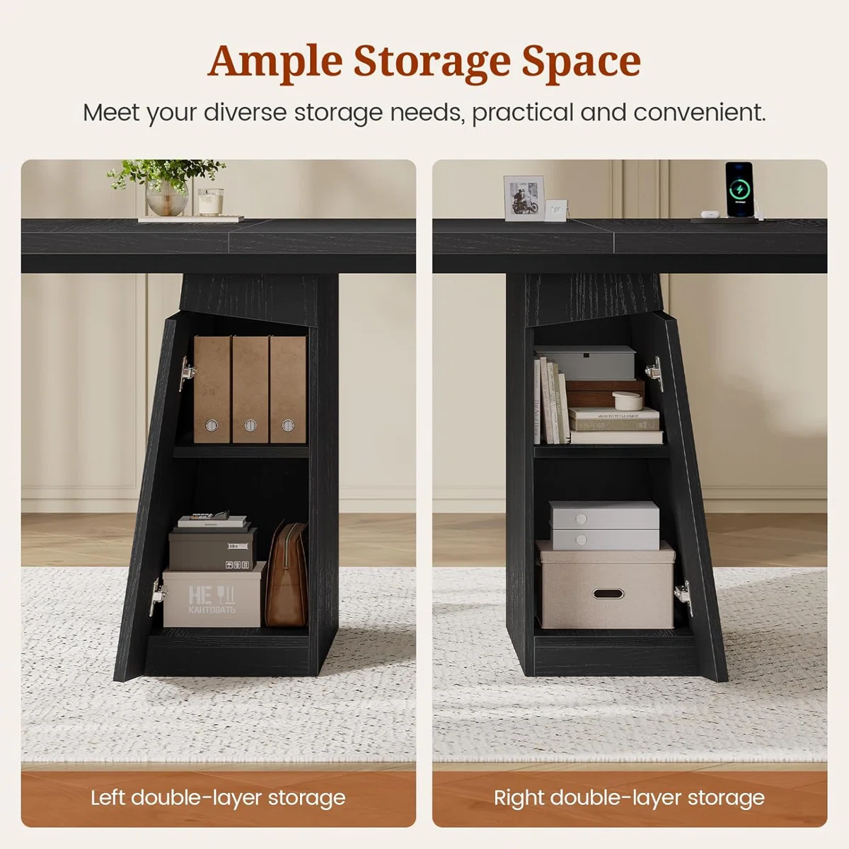 The Veyra Executive Desk is designed for modern professionals who value both style and functionality