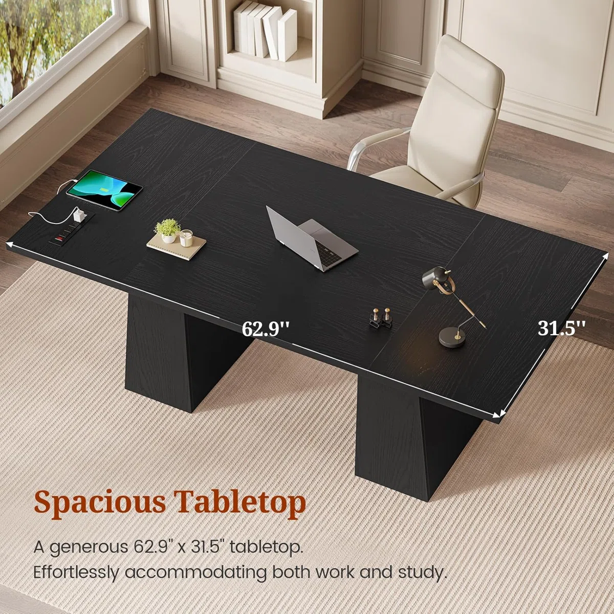 The Veyra Executive Desk is designed for modern professionals who value both style and functionality