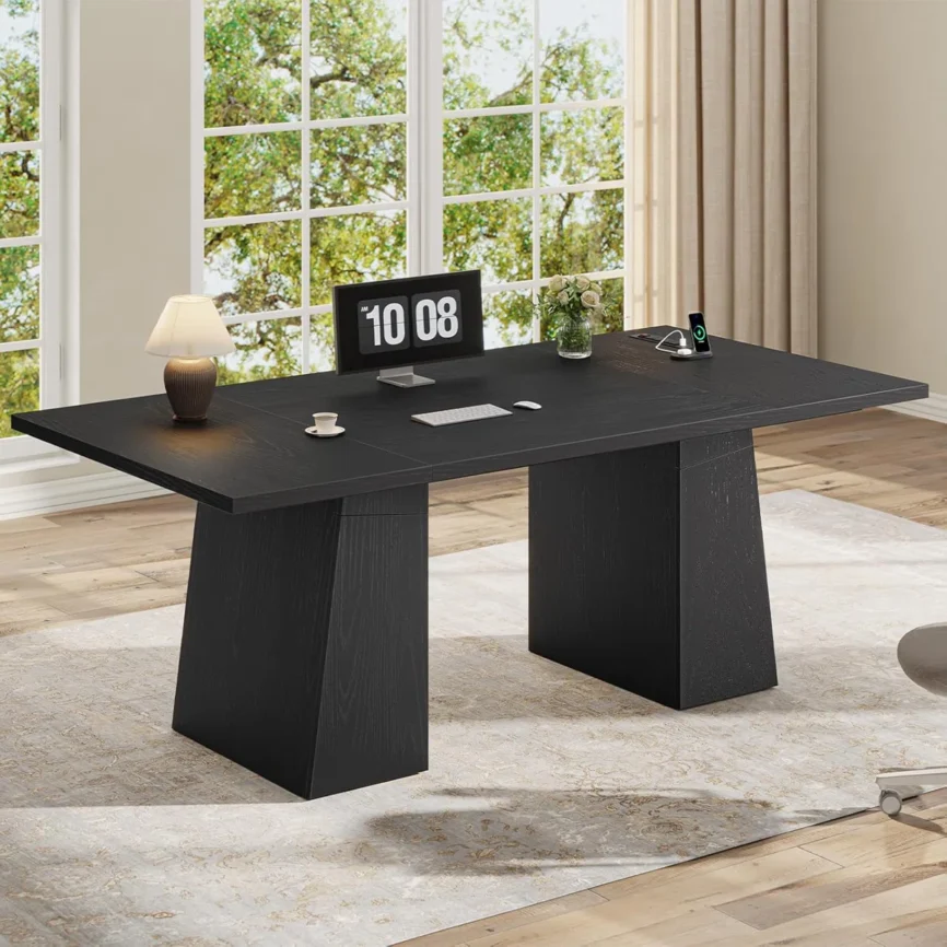 The Veyra Executive Desk is designed for modern professionals who value both style and functionality